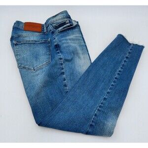 Lucky Brand High Rise Skinny Bridgette Button Fly Stretch Blue Ankle Size 8/29